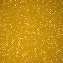 Jersey di Cotone, Ocra , Pois bianchi