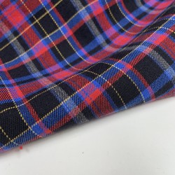 Flanella di cotone biologico, Quadri  Nero, Fucsia,Celeste