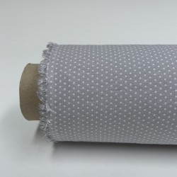 Cotone Bio, Grigio, Pois  Bianchi