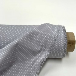 Cotone Bio, Grigio, Pois  Bianchi