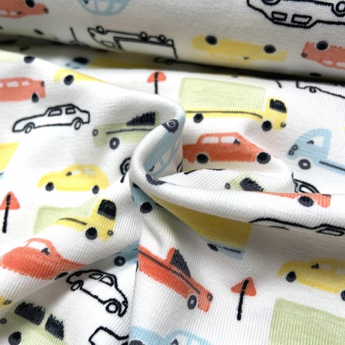 Jersey, Tricot,  Macchinine colorate su base...