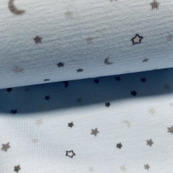 Jersey/Tricot ,Cielo stellato, Celeste