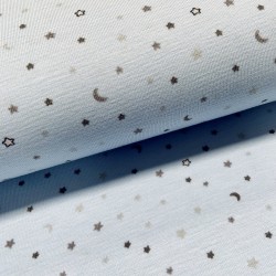 Jersey/Tricot ,Cielo stellato, Celeste