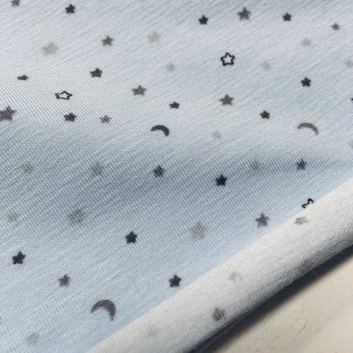 Jersey/Tricot ,Cielo stellato, Celeste
