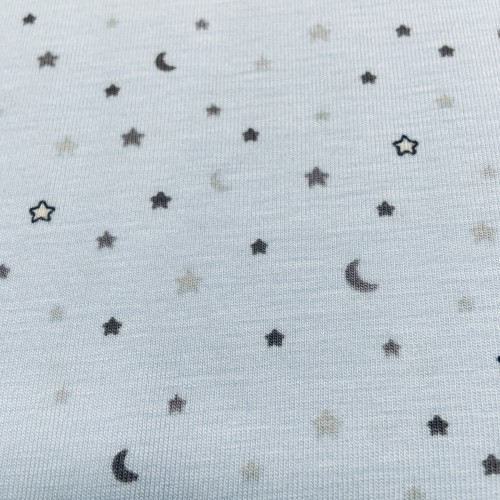 Jersey/Tricot ,Cielo stellato, Celeste