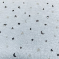 Jersey/Tricot ,Cielo stellato, Celeste