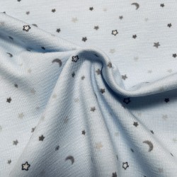 Jersey/Tricot ,Cielo stellato, Celeste