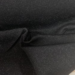 Tessuto Stock Maglina, Nero con Glitter