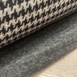 Tessuto Stock Maglia, Rombo Grigio e Nero