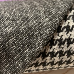 Tessuto Stock Maglia, Rombo Grigio e Nero