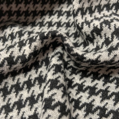 Tessuto Stock Maglia, Rombo Grigio e Nero