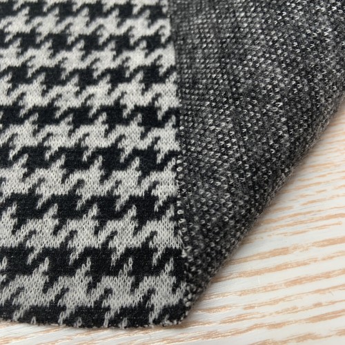 Tessuto Stock Maglia, Rombo Grigio e Nero