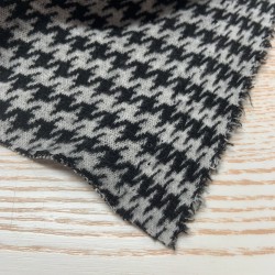 Tessuto Stock Maglia, Rombo Grigio e Nero
