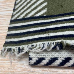 Tessuto Stock caldo invernale, Quadretti Bianco,Verde, Blu