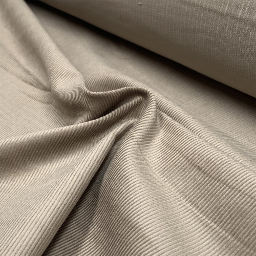 Velluto di cotone a coste sottili, Beige