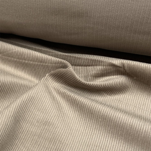 Velluto di cotone a coste sottili, Beige