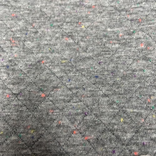 Felpa Trapuntata di Cotone, Nido d'ape, Grigio...