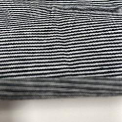 Jersey di Cotone con Righe larghe 1mm, Nero - Bianco