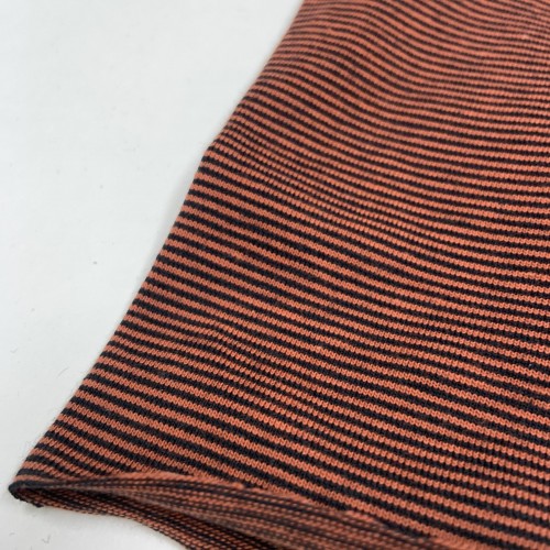 Jersey di Cotone con Righe larghe 1mm, Terra -...
