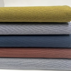 Jersey di Cotone con Righe larghe 1mm, Terra - Nero