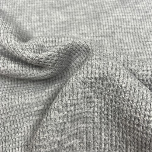 Jersey di Cotone Nido d'Ape, Grigio Melange