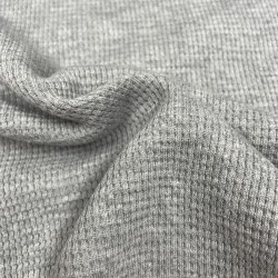 Jersey di Cotone Nido d'Ape, Grigio Melange