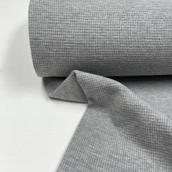 Jersey di Cotone Nido d'Ape, Grigio Melange