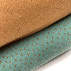 Felpa /Sweat di Cotone Biologico , Menta con Pois  di colore Ruggine