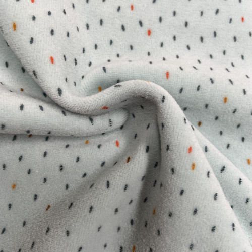Velluto,  Nicky , Menta con Pois colorati
