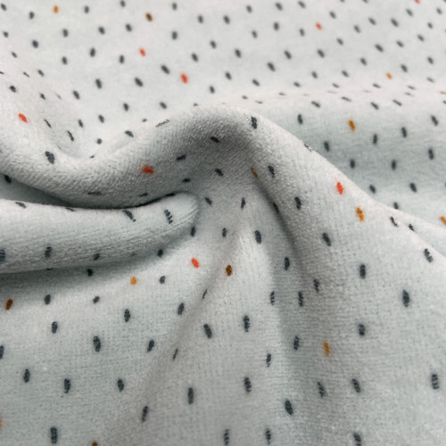 Velluto,  Nicky , Menta con Pois colorati
