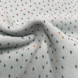 Velluto,  Nicky , Menta con Pois colorati