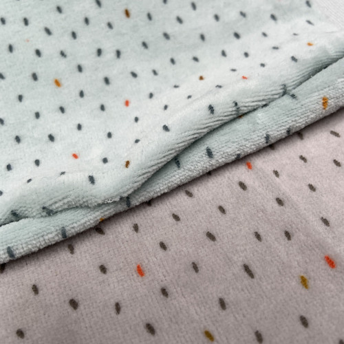 Velluto,  Nicky , Menta con Pois colorati