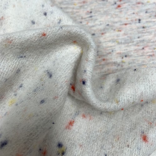 Felpa / Sweat, Ecru con Pois colorati a rilievo