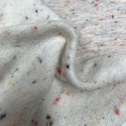 Felpa / Sweat, Ecru con Pois colorati a rilievo