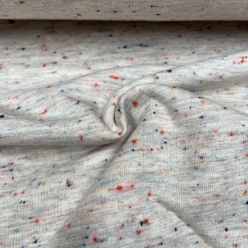 Felpa / Sweat, Ecru con Pois colorati a rilievo