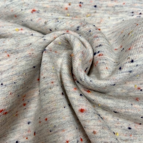 Felpa / Sweat, Ecru con Pois colorati a rilievo