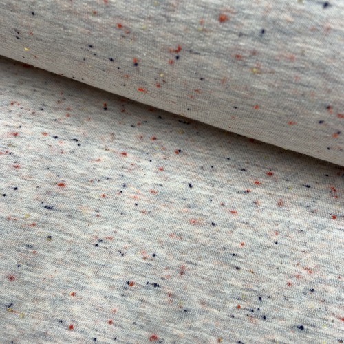 Felpa / Sweat, Ecru con Pois colorati a rilievo