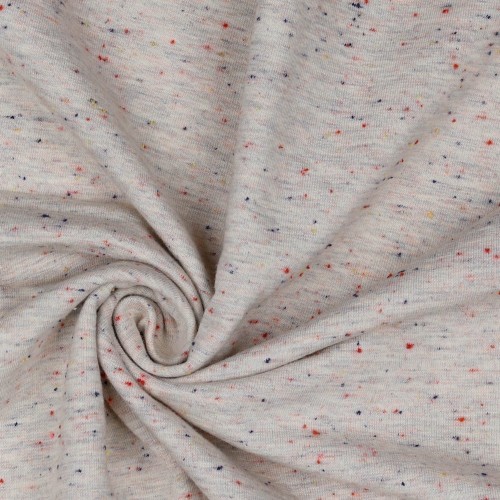Felpa / Sweat, Ecru con Pois colorati a rilievo