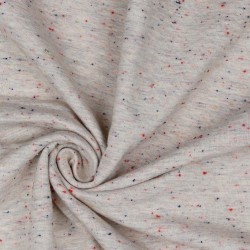 Felpa / Sweat, Ecru con Pois colorati a rilievo