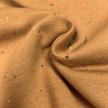 Felpa / Sweat, Marrone con Pois colorati a rilievo