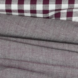 Cotone Popeline, Filo in tinta, Melanzana