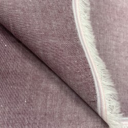 Cotone Popeline, Filo in tinta, Melanzana