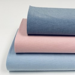 Cotone Popeline, Filo in tinta, Blu