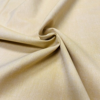 Cotone Popeline, Filo in tinta, Ocra