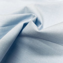 Cotone Popeline, Filo in tinta, Celeste
