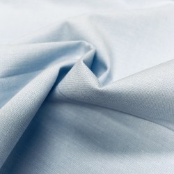 Cotone Popeline, Filo in tinta, Celeste
