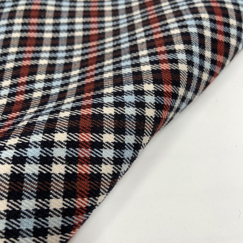 Tartan Scozzese, Misto Viscosa-Poliamide, Blu...