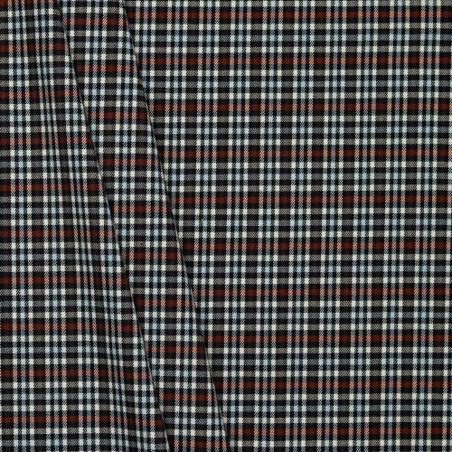 Tartan Scozzese, Misto Viscosa-Poliamide, Blu...