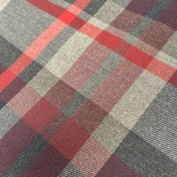 Tartan Scozzese, Misto Viscosa-Poliamide , Nero-Grigio-Rosso