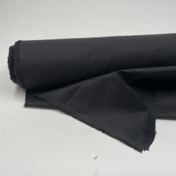 Velluto di cotone a coste sottili, Elastico, Nero